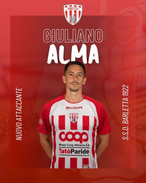 Giuliano Alma � un nuovo calciatore del Barletta 