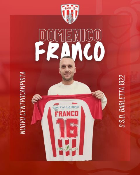 Domenico Franco  un nuovo centrocampista del Barletta 1922