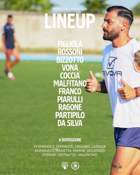 Allenamento congiunto con l'Heraclea, la formazione